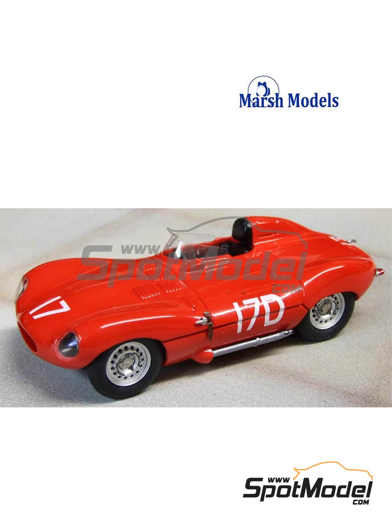 Marsh Models MM263 Car scale model kit 1 43 scale Jaguar D Type Briggs Cunningham Team 17D 41 100 Merle Brennan US John Gordon Bennett US Ray Seher US Pacific Coast